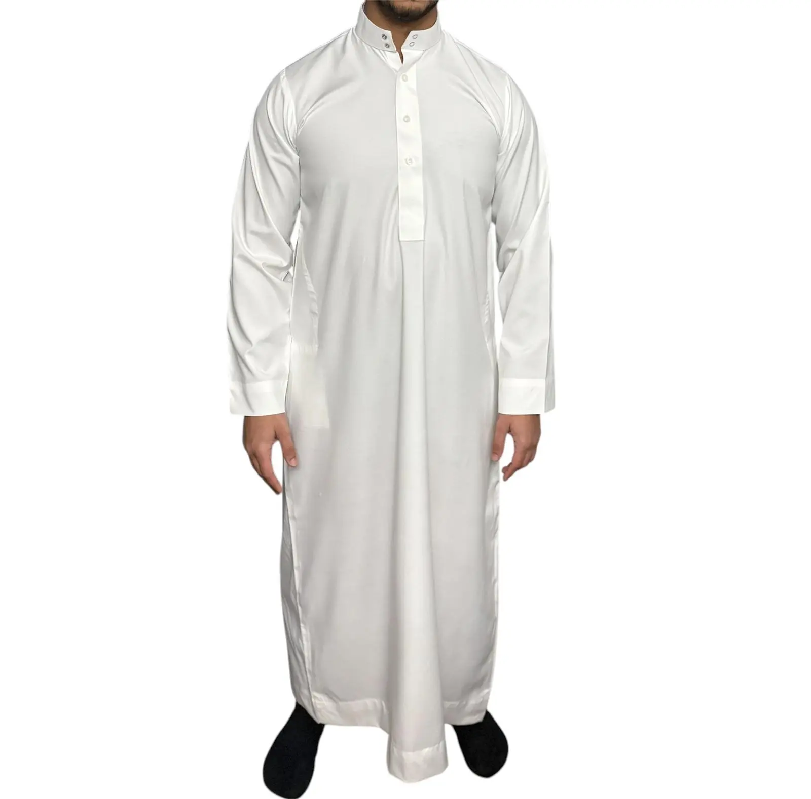Premium Men's Off White Collared Jubbah - Regular Fit