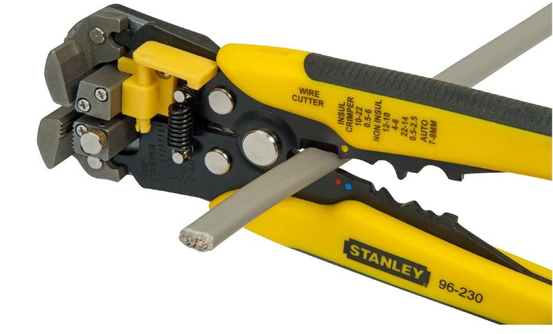Product Introduction of STANLEY FATMAX Automatic Wire Stripper, Strips 10-22 AWG wire with Spring loaded handles, Comfortable grip annd Adjustable wire stop 7