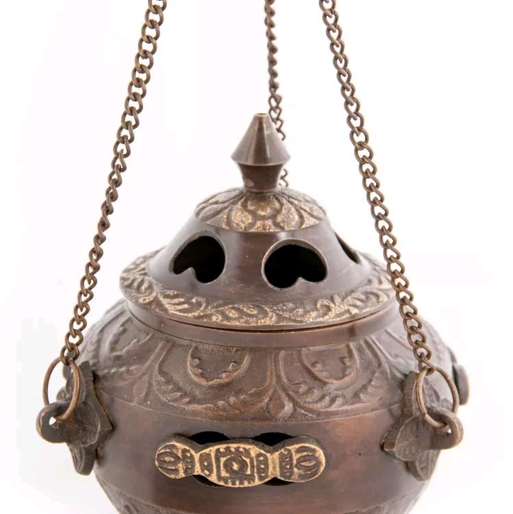 Dragnar Hanging Dhoop Burner Copper | Brass Incense Holder Censer 0