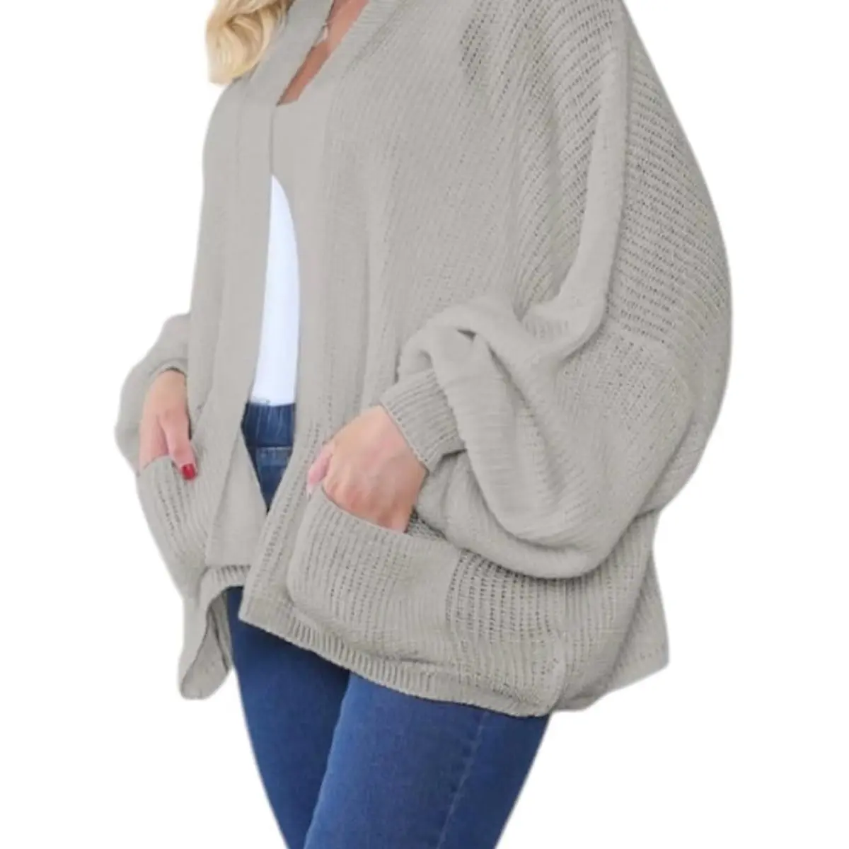Women's Balloon Sleeved Short Cardigans - Knitwear - Womenswear