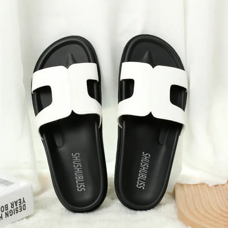 SHUSHUBLISS New summer a stirrup women's slippers comfortable versatile casual fashion women's sandals summer open-toe slippers 3