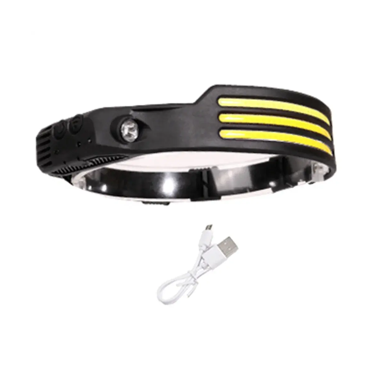Induction Head Light Lamp COB Head Light Lamp Headlight Flashlight USB Rechargeable Head Torch (White Light)