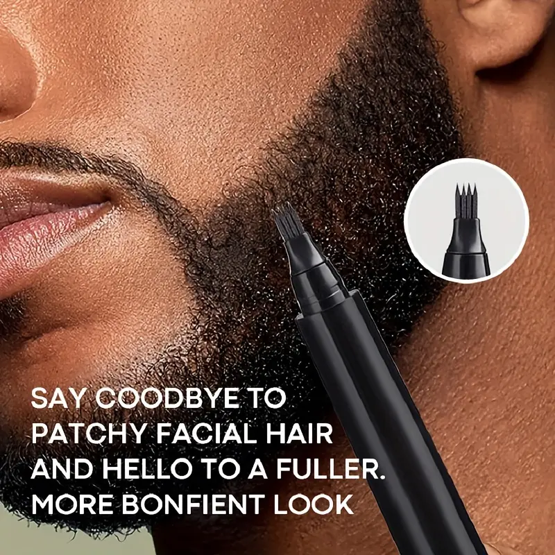 Beard Enhancer Pen for Natural Fuller Look, Waterproof & Sweatproof Formula, Precision Tip for Sparse Beards/Mustaches, Quick-Dry Vegan, Non-Clogging Pores, All-Day Hold, Derm-Tested Comfort, Ideal Father’s Day Gift for Men