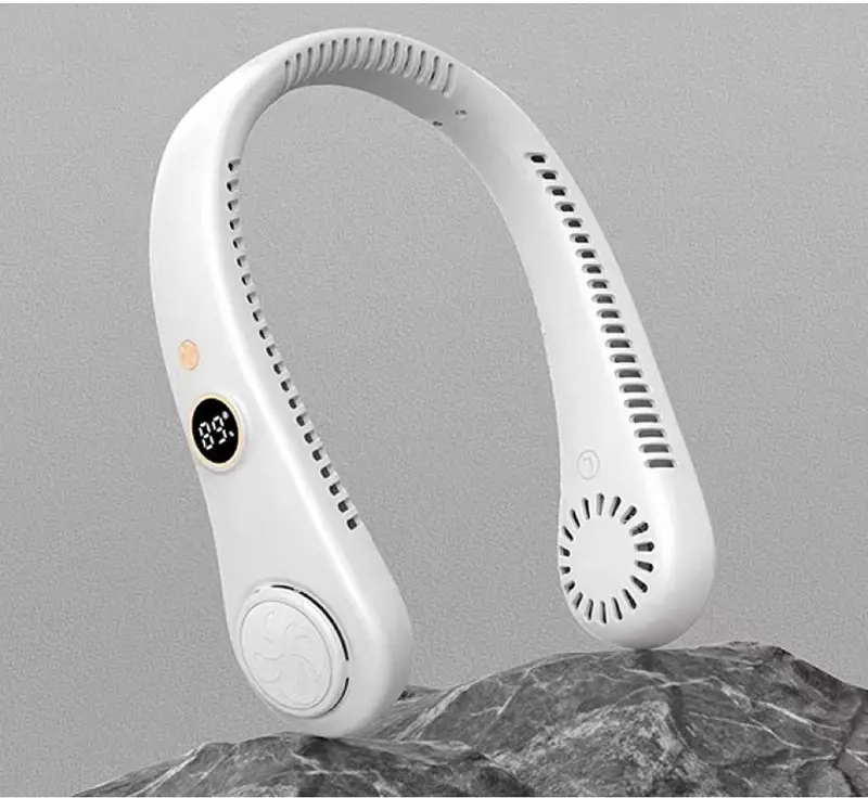 USB Portable Rechargeable Neck Portable Fan, Neck Portable, 5 Different Speed Selection, Mobile Handsfree Hanging Fan for Outdoor Sports, Home Use,Office Use, Mother's Day Gift, Father's Day Gift, Summer Gift,Easter Gifts 2