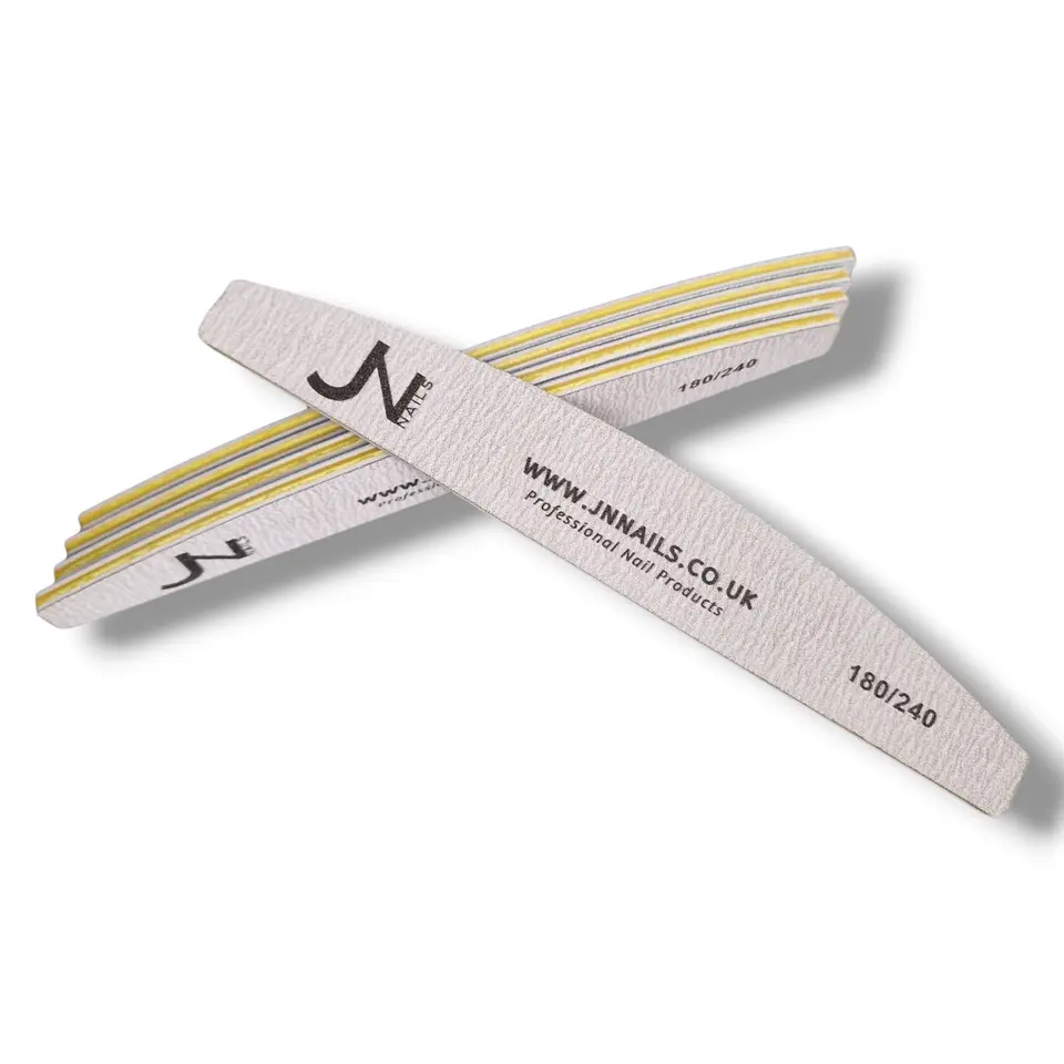 180/240 Grit Half Moon Zebra Nail File
