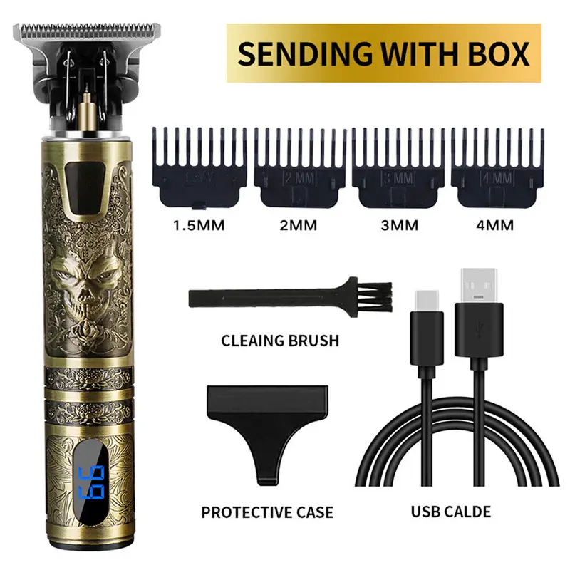 Mens Hair Clippers Shaver Trimmers Machine Cordless Beard Electric Haircut Handle 0