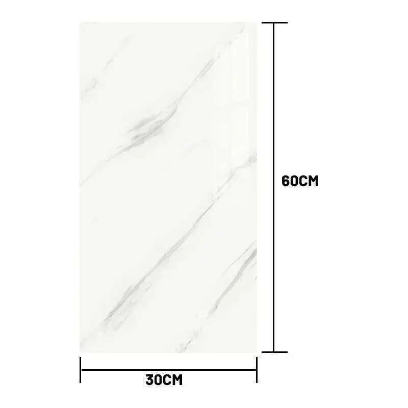 10/20PCS PVC Marble Tiles Wall Stickers – Self-Adhesive Stick-On Decor for Kitchen & Bathroom Tiles Sticker Decorative Pack Vinyl Ornaments Decoration pu stone transparent reflective 3d splashback panel waterproof Grey 8