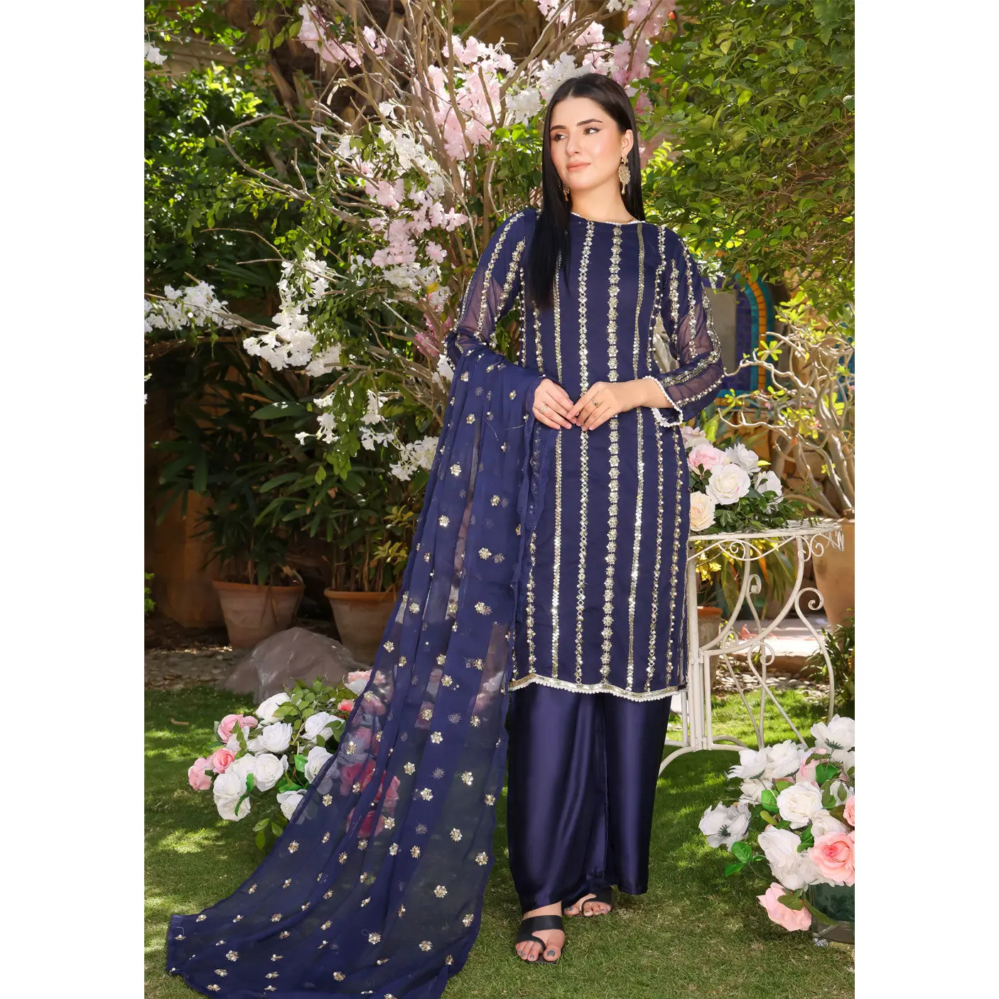 HK260 Zilla - Navy Readymade Mummy n Me Outfit