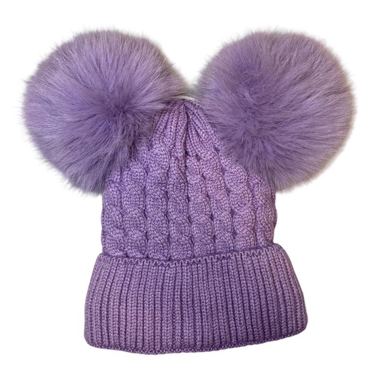 Product Introduction of Girls Double Pom Pom Hats - Age 1 To 5, Kids Fashion Accessories 6