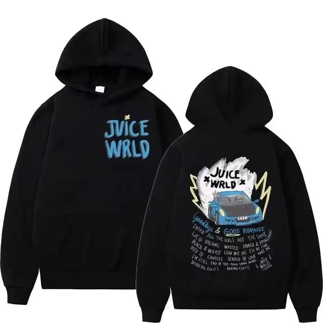 Product Introduction of Juice WRLD Hoodies Men Women Hooded Sweatshirts Fashion Hip Hop Casual Pullovers Black Streetwear Sweatshirts 2