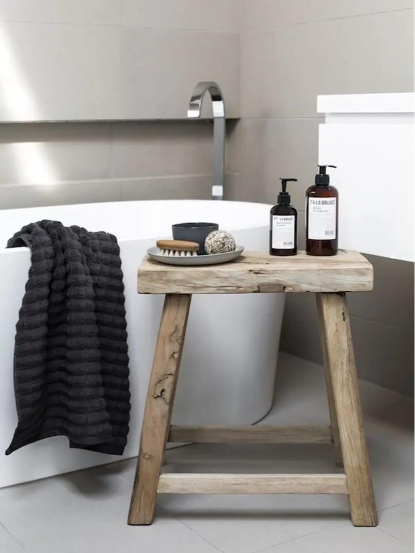 vintage wooden style farm milking stool