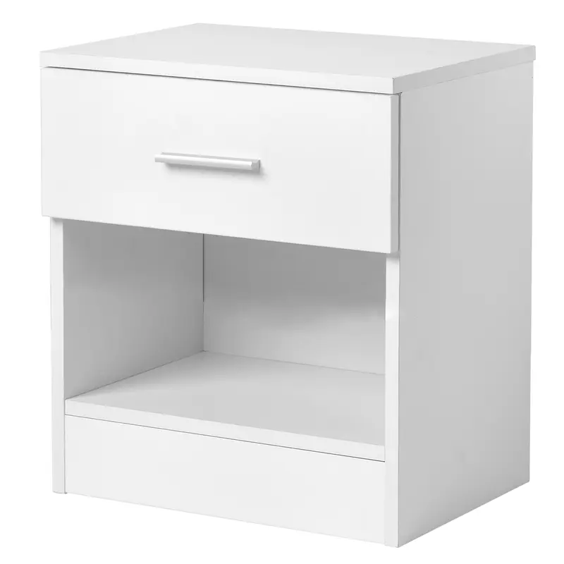 2-Tier Nightstand Bedside Cabinet End Table for Bedroom Home Office White 6