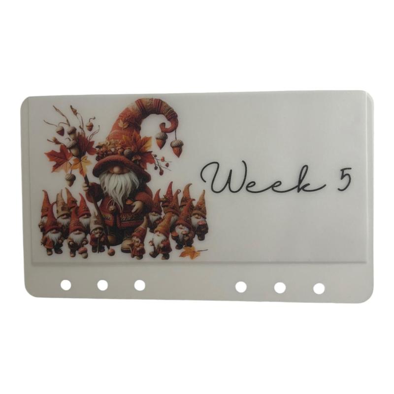 A6 Pack of 5 Gnome weeks Vellum Wallets 5