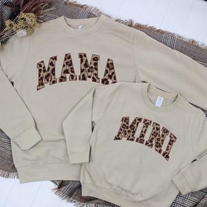 Mama & Mini Leopard Varsity Matching Sweatshirt (ITEMS SOLD SEPARATELY)