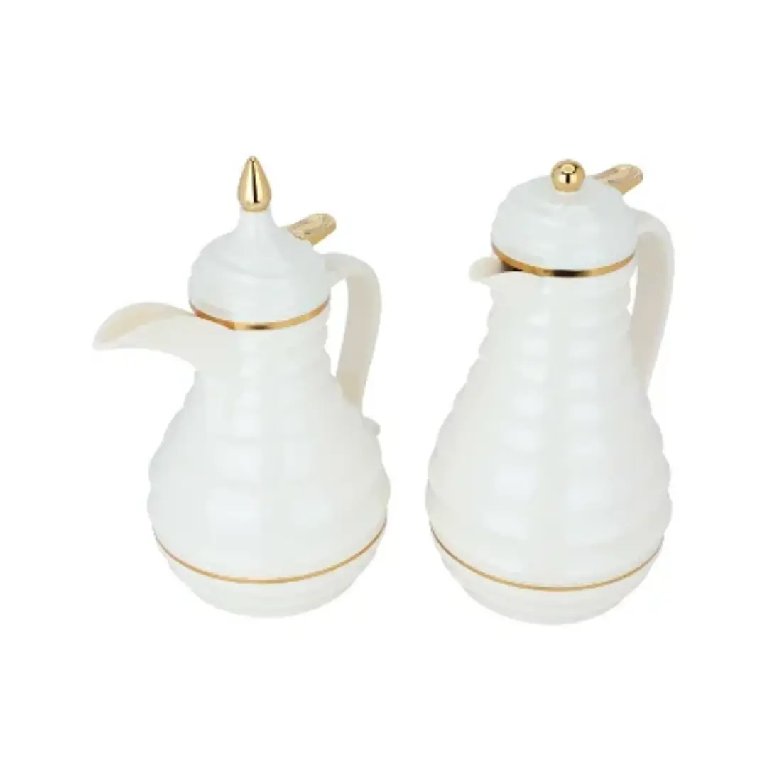 2 Pearl Vacuum Flask with Lid, Large Capacity 1000ml and 750ml, Vacuum Flask with Double Wall for Keeping Hot Coffee & Tea Hot Drinks, Thermal Coffee Carafe, Home and Office Tea Pot Water Bottle