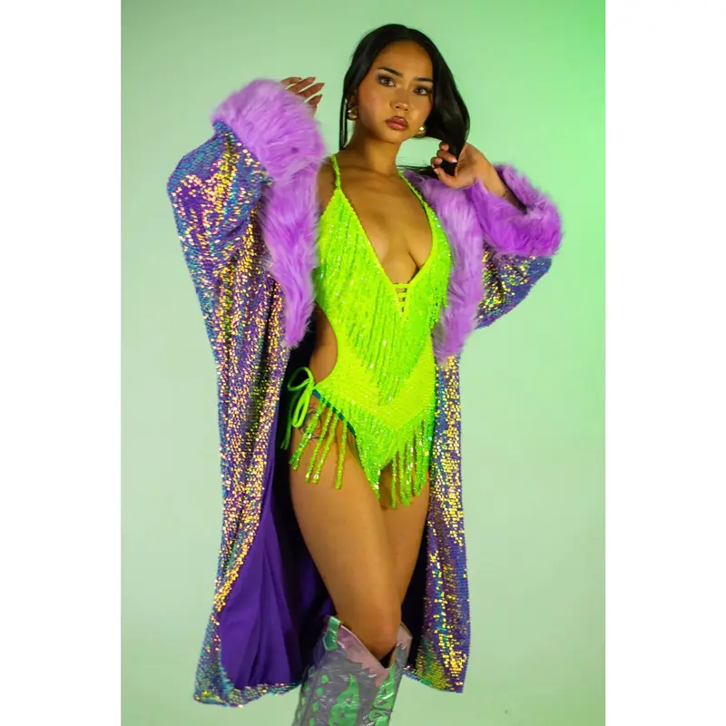 Pixie Green Sequin Bodysuit 2