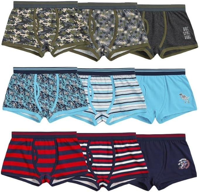 6 Pairs Boys Boxer Shorts 100% Cotton Designer Trunk Kids Underwear Soft Cotton Lightweight Breathable Comfortable Underpants Boxers Multipack Briefs Age 7-8 9-10 11-12 13 1