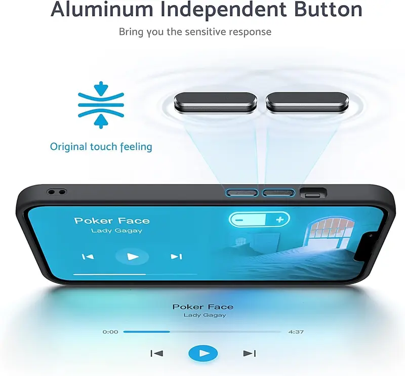 iPhone 12 Pro Max/ 12 / 12 Pro Magnetic Case, Compatible with Magsafe,Shockproof Soft TPU Bumper, Scratch-Resistant Back, Anti Fingerprint for iPhone 12 Pro Max ,Black Accessories Silicone Smartphone Protection Button Cell 3