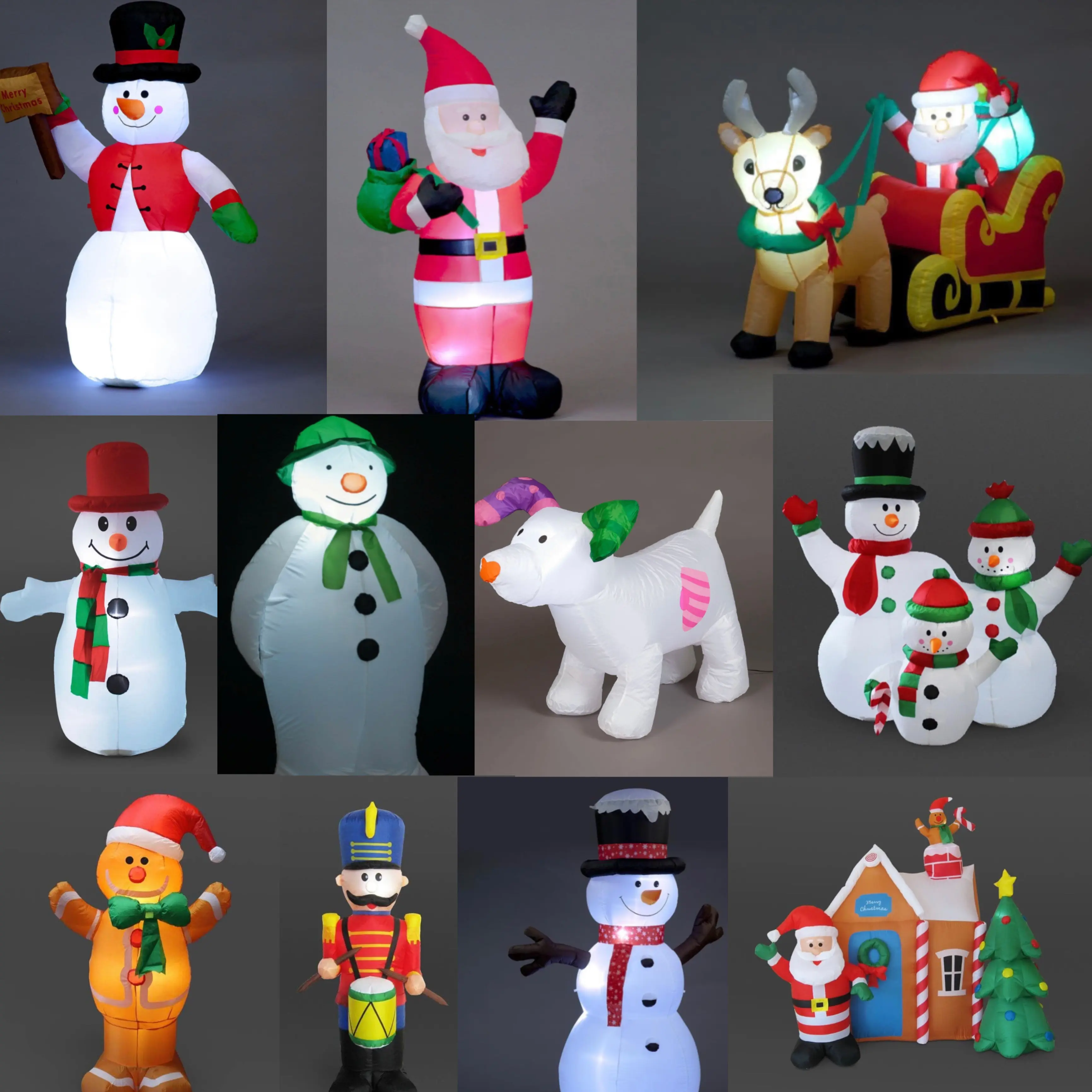 Christmas LED inflatable decorations.