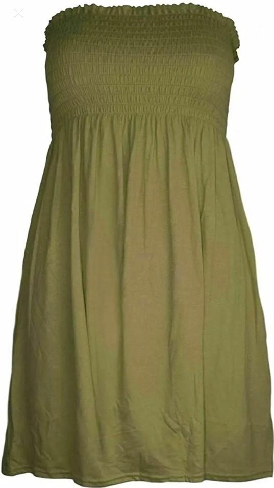 Product Introduction of STY Ladies Sheering Gather Boobtube Strapless Bandeau Summer Mini Dress Top Beachwear Coverup Holidays Casual Womenswear Comfort Basic Sleeveless Comfortable Style Chic Casual Wear 20