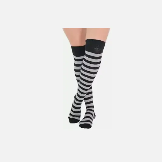 Women's Full Striped Thigh High Stockings - Colourful Over The Knee Socks - Underwear, Womenswear 2
