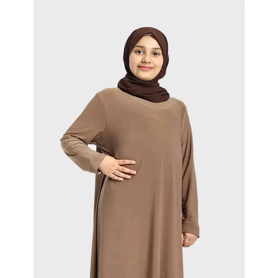 Girls Mocha Inigo Abaya