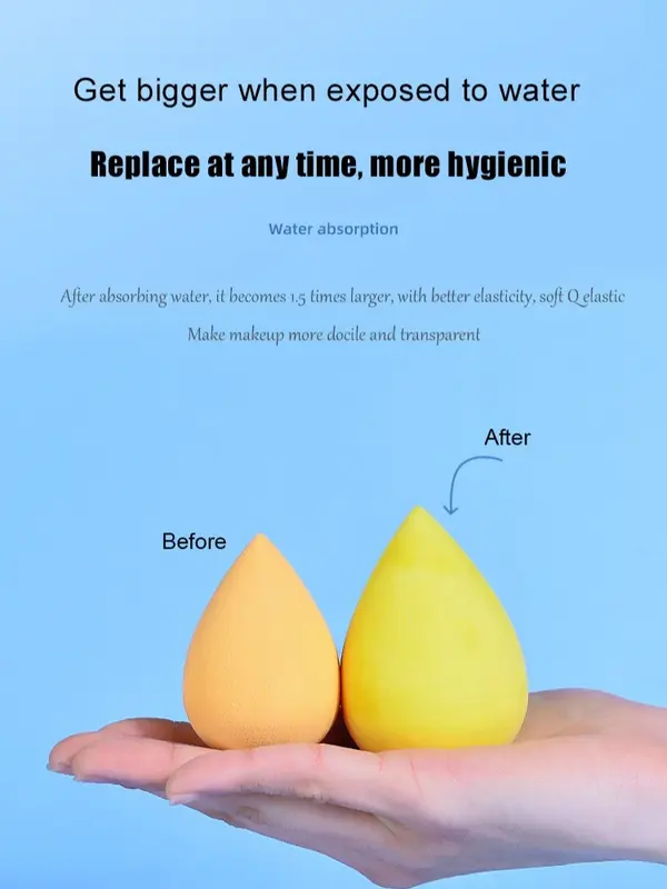 Makeup Sponge 7 Pcs Set for Liquid, Cream, and Powder, Enhanced Make Up Application, Ideal Gift,Multi-colored 7