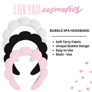 Bubble Spa Headband Terry Cloth Black 1