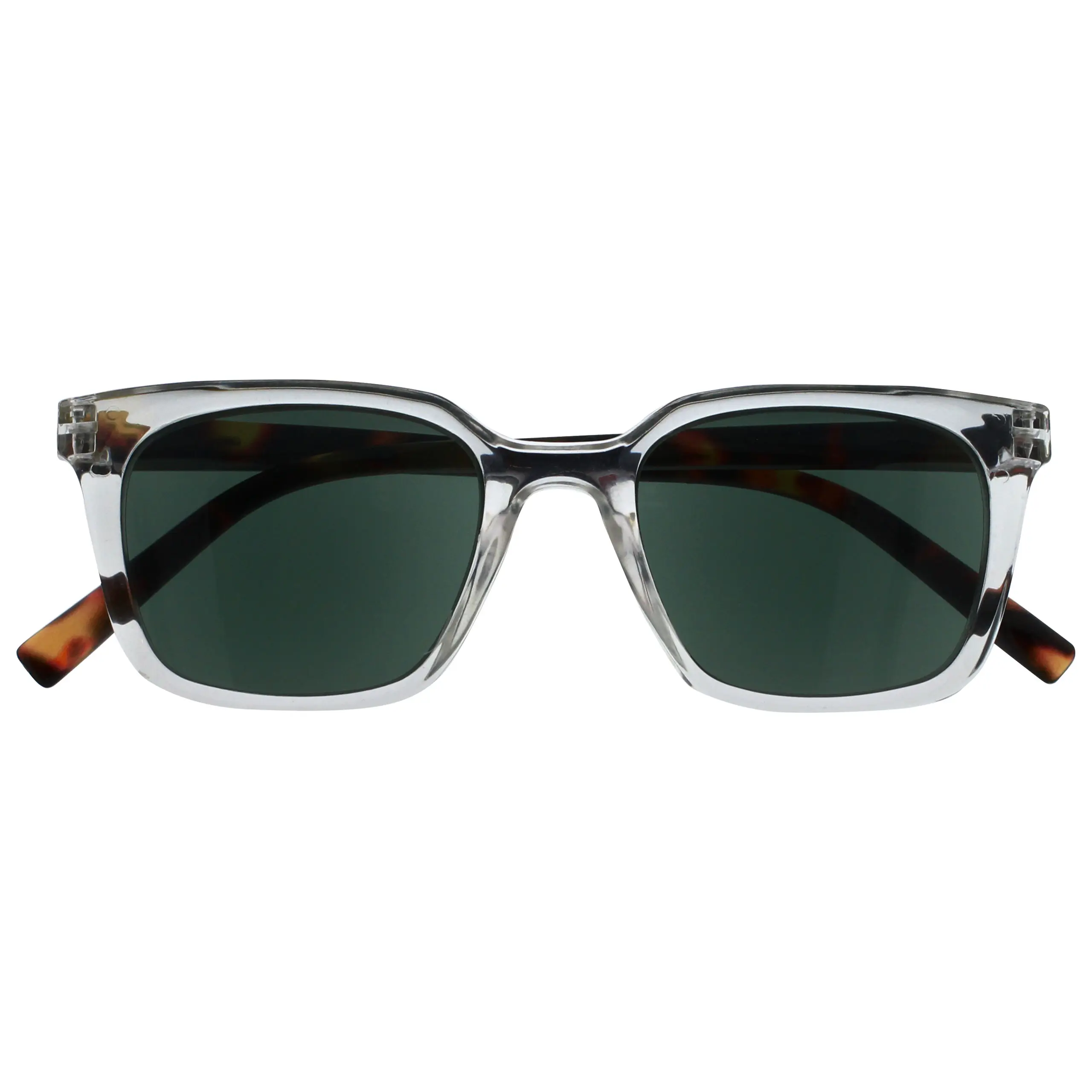 Opulize Koi Rectangular Clear Unisex Sunglasses
