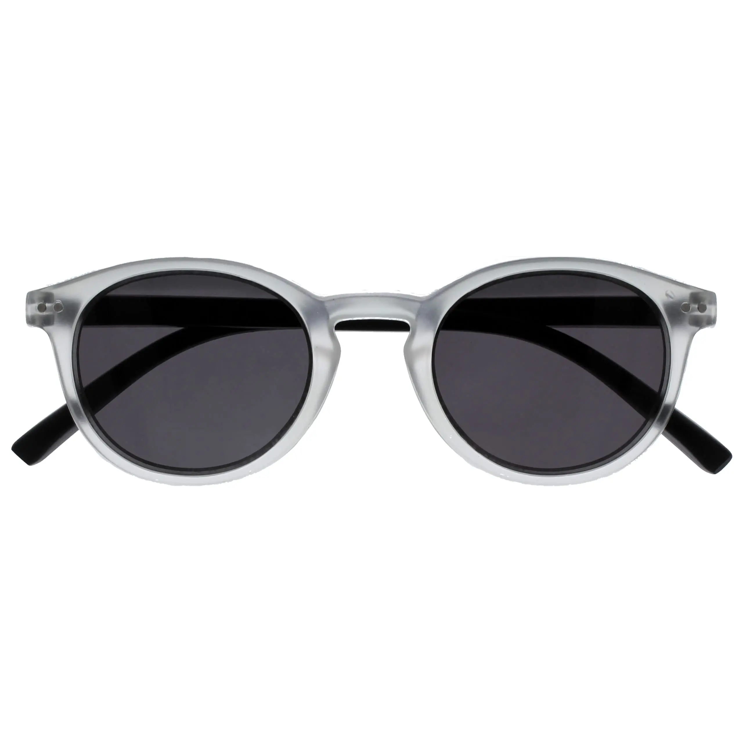 Opulize Zen Small Clear Unisex Sunglasses