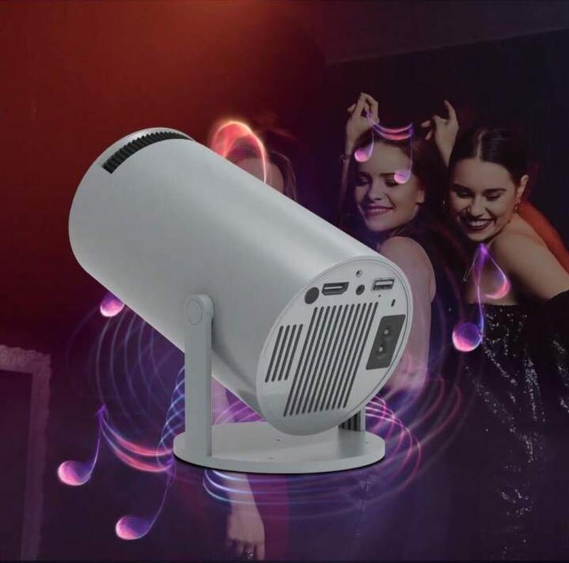 Magic Cubic | Transpeed Projector 4K | Grey/Black/White | Android 11 HY300 | Dual Wifi6 | 260ANSI All winner H713 BT5.0 1080P 1280*720P Cinema Outdoor Portable Projector | 180 Degree Bluetooth Audio 7