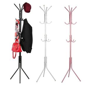 CROWNSHOP 175cm Coat Stand Garment Rack Metal 12 Hooks Clothes Rail Hat Umbrella Hanger Hanging 3 Tier Freestanding Storage Holder Hat Handbag Jacket Umbrella Hanging Organiser for Living Room Bedroom
