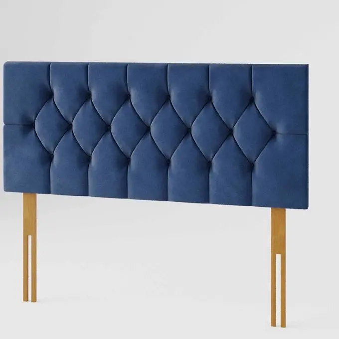 Luxury Designs Divan Bed Headboard Elegant Chesterfield Plush Velvet 24" Height Padded Lined Headboard - All Colors and Sizes 4
