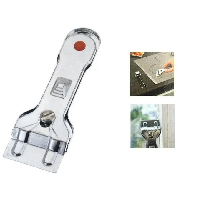 Hob Scraper Ceramic Glass Oven Non Scratch Cleaning Washing Metal Dirt Remover Tool Blade Comfortable Hand Kitchen