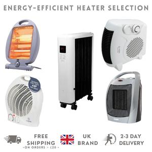 CUQOO Portable Energy-Efficient Electric Heaters - Powerful, Dual Heat Settings, Quiet Operation, Adjustable Thermostat, Cooling Mode, Safety Features