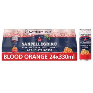Sanpellegrino Aranciata ROSSA Blood Orange Can - Pack of 24 x 330ml
