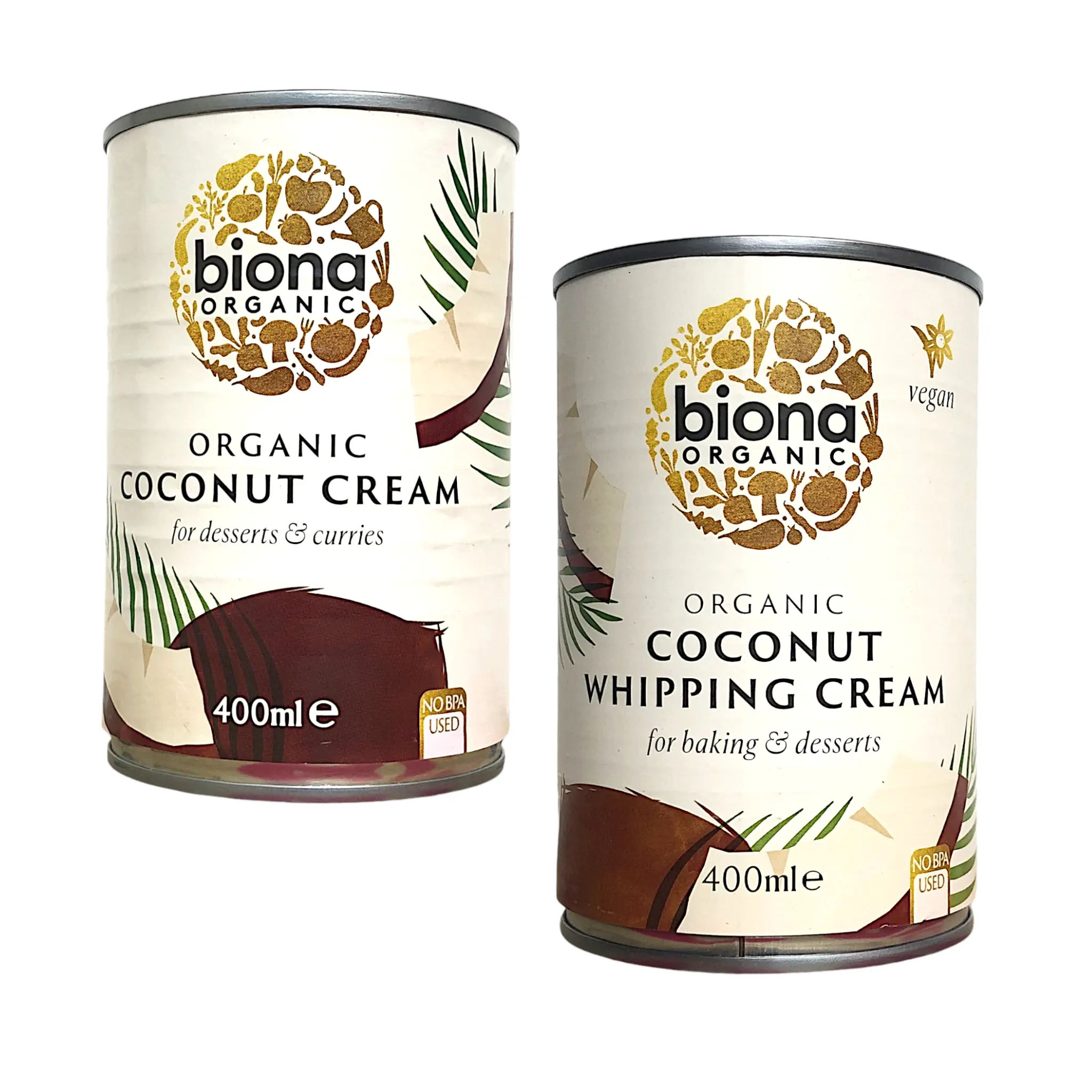 BIONA Organic Coconut Regular / Whipping Cream  - 400 ml tin Baking Bake