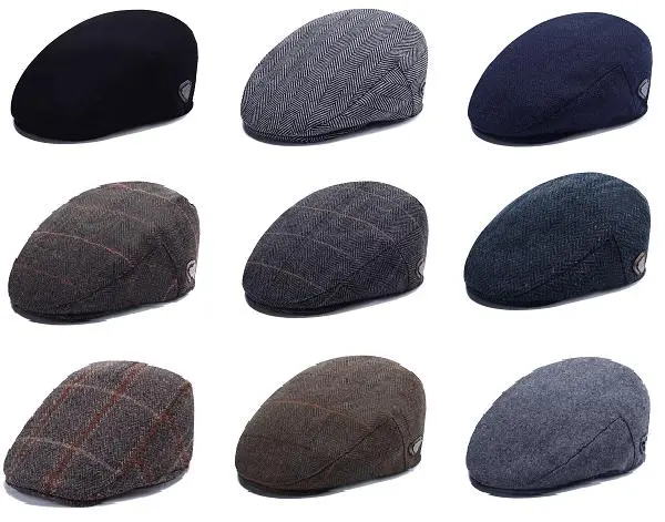 Tesfarz Men's Beret Flat Newsboy Hat Irish Cabbie Gatsby Cap Breathable Driving Hunting Hat 0