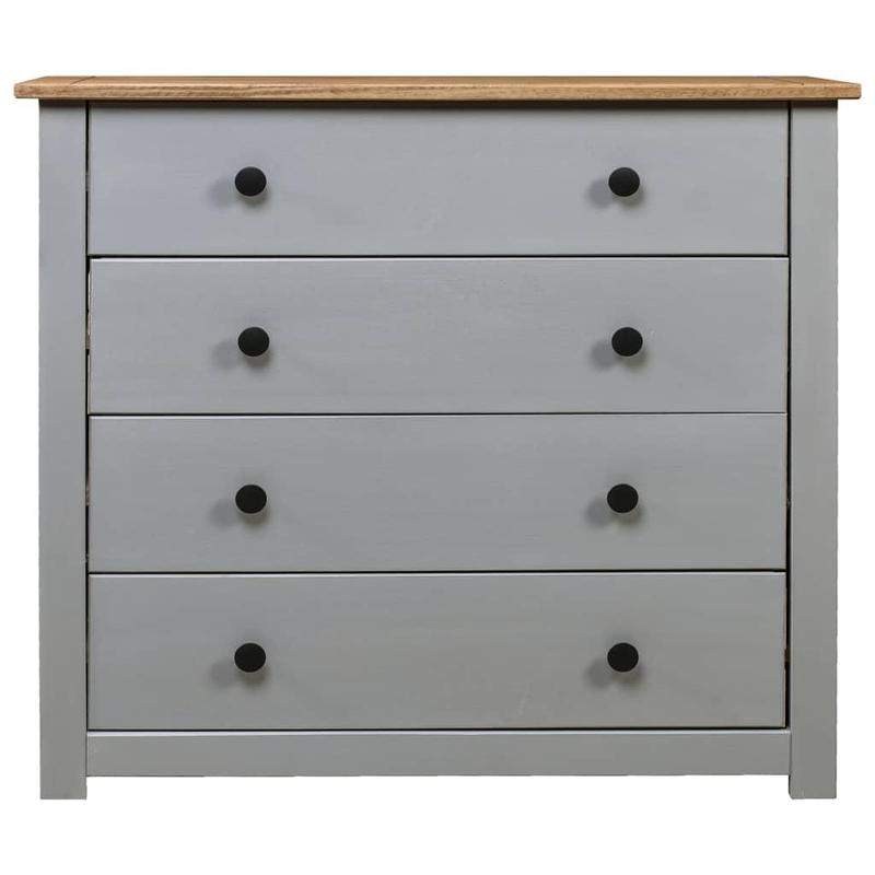 Side Cabinet Grey 80x40x73 cm Pine Panama Range 1