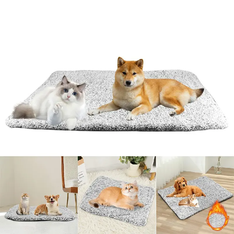 Thermal Pet Bed Self Heating Pet Pad Extra Warm Cat Dog Mat with Removable Cover 7