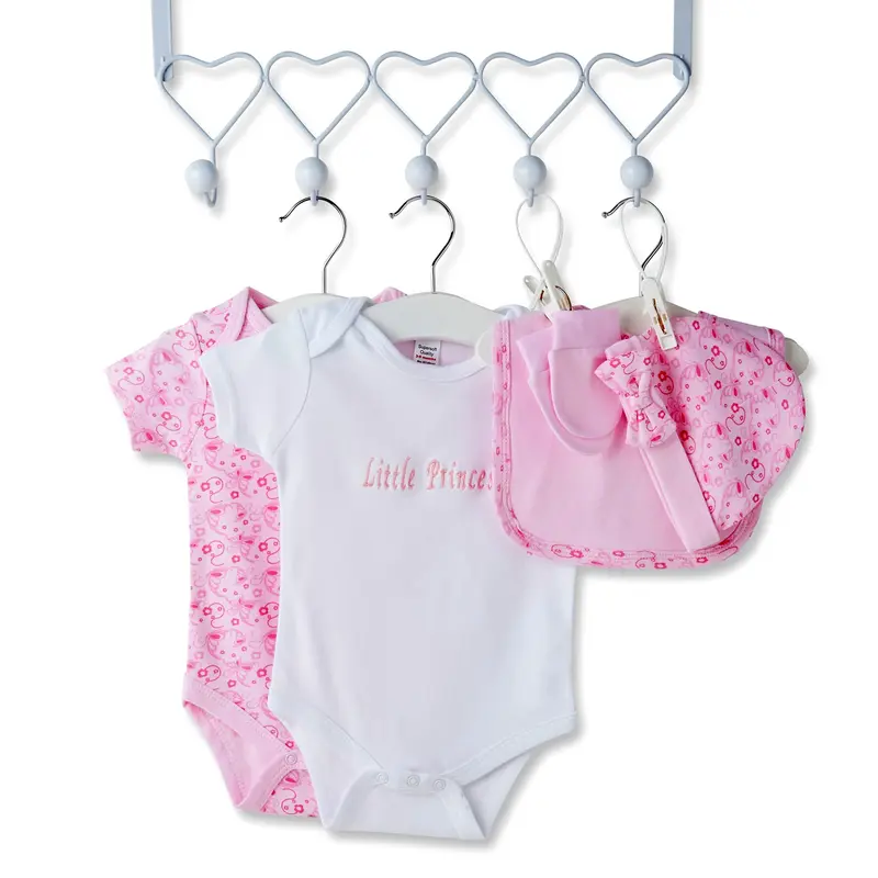 Baby Box Shop Personalised Baby Gift Set - 12 Baby Girl Essentials with 3 Personalised Baby Girl Gifts - Baby Girl Gifts, Newborn Baby Girl Hamper Basket Gifts with Personalised Baby Blankets, Pink 7