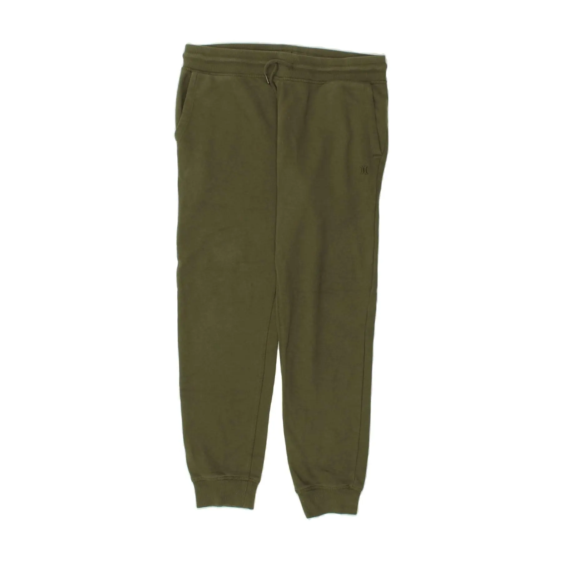 Pre-Owned Vintage HURLEY Mens Tracksuit Trousers Joggers Medium  Khaki Cotton