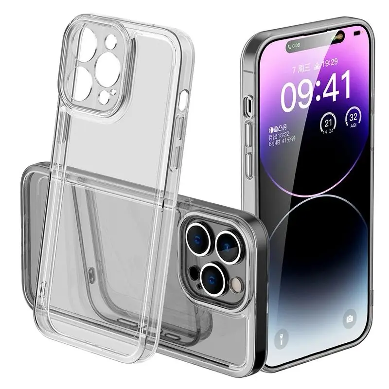 Clear Case For iPhone 15 Pro Max,15 Pro ,15, 14 Pro Max, Anti-Yellowing, Supper High quality Case. Smartphone case Accessories Durable