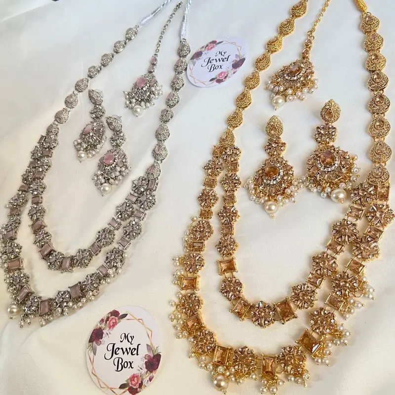 SOHA elegant Two layered mala  set with earring 8