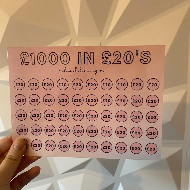 £1000 in £20s - Money Savings Challenge - XL Savings Challenge 0