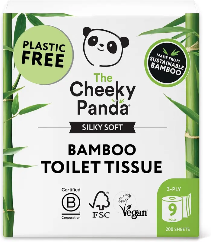 Bamboo Toilet Paper – 9 Rolls of Toilet Paper | Plastic Free Packaging and Sustainable Toilet Tissue | 100% Compostable 0