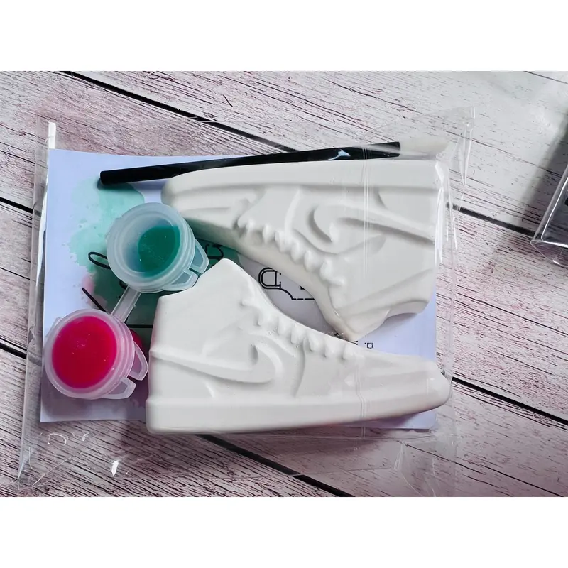 Paint your own plaster of Paris trainers -  sneakers - Activity set - Childrens Gifts - Gift - Painting - Party favour - character gift 2