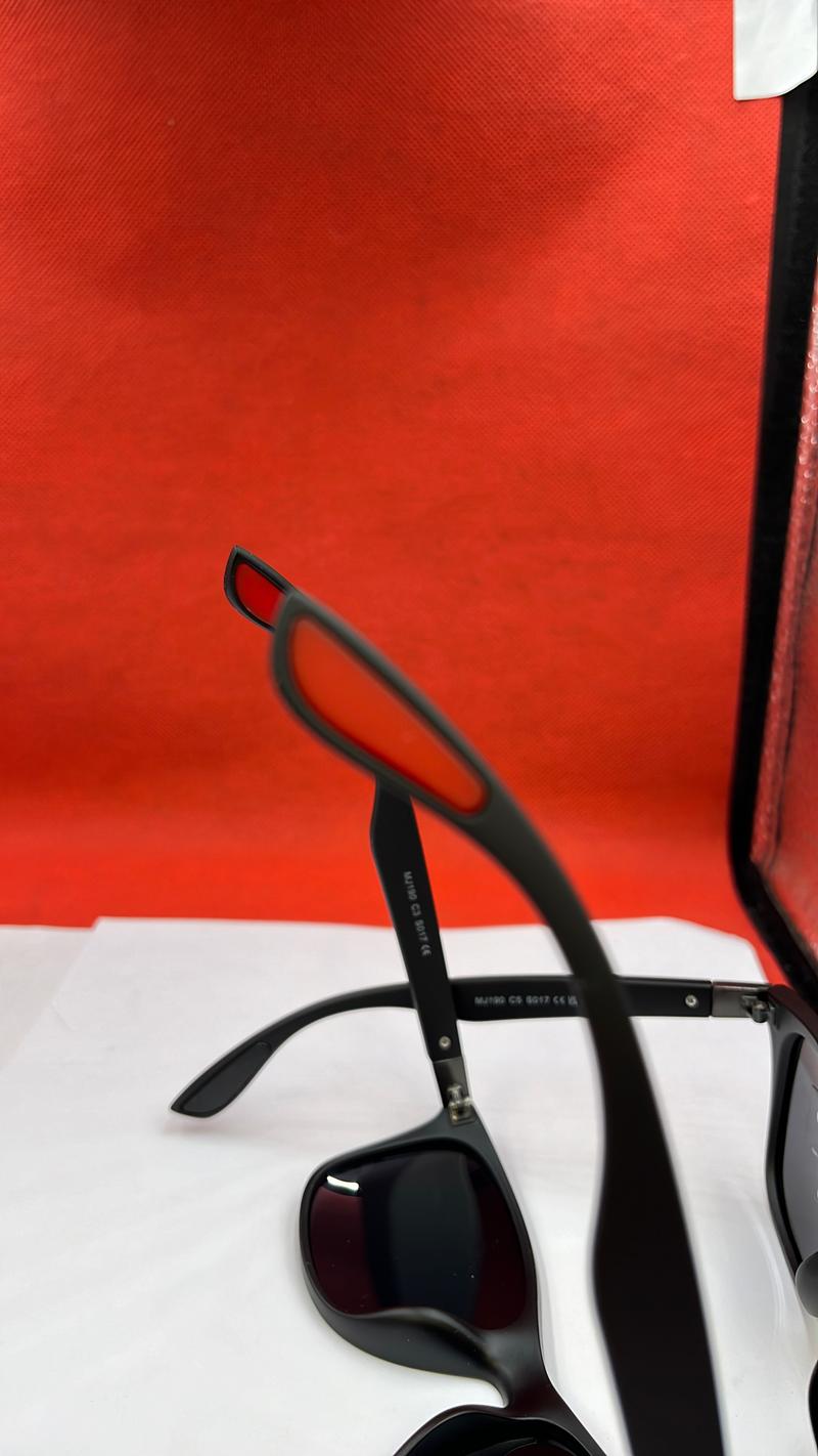 Product Introduction of Polarised Sunglasses Mens Womens Lightweight TR90 Frame 100% UV400 Protection Black+Red or Black +Silver 4