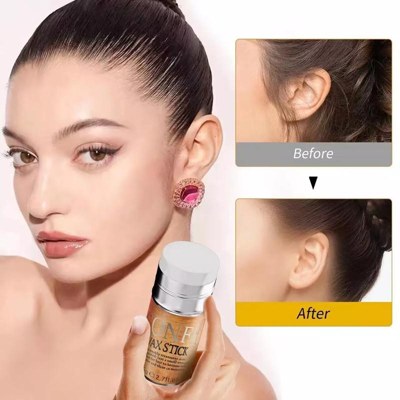 Confii Hair Wax Stick Hair Finishing Stick for Women & Kids Edge Control Anti-Frizz Non-Greasy Long Lasting Styling Smooth Wax Stick Hair for Flyaways Hair Slick Stick to Make Sleek Bun Haircare Gel 1