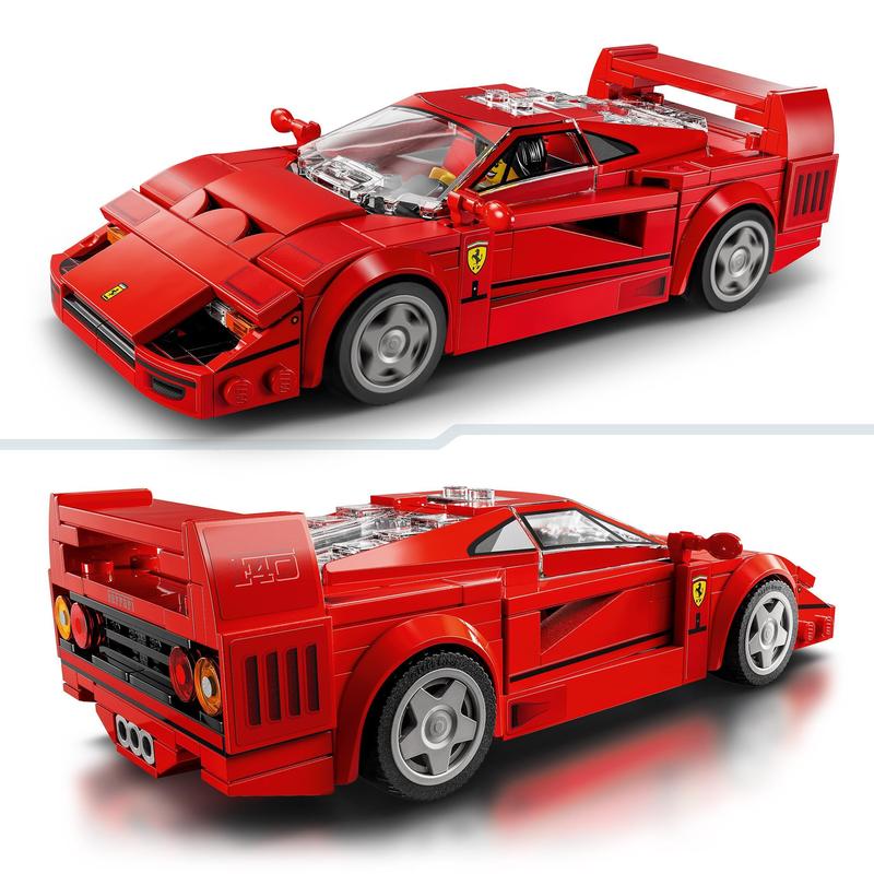 LEGO Speed Champions Ferrari F40 Supercar Buildable Vehicle, Toy Model Car for 9 Plus Year Old Boys and Girls, with Driver Minifigure, Kids' Bedroom Decoration, Gift Idea 76934 2